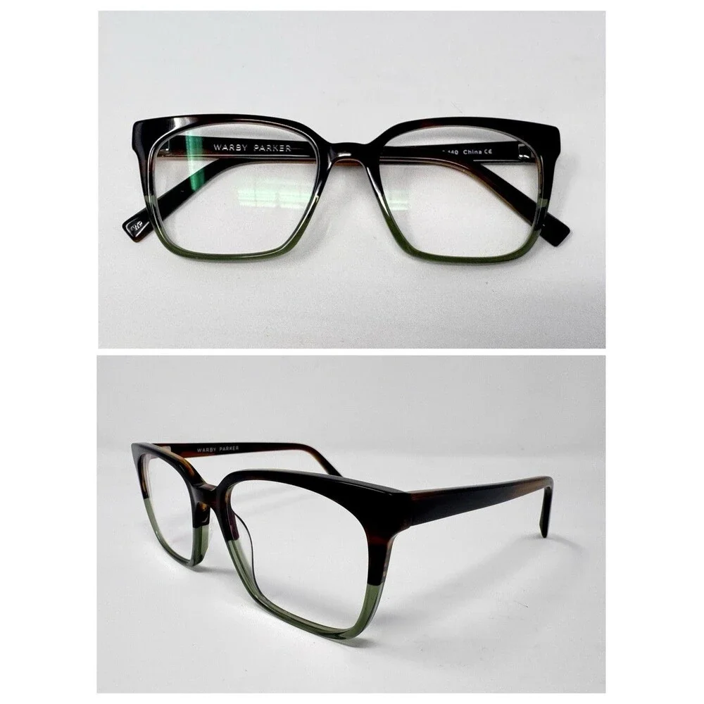 Warby Parker Hughes M 723 Eyeglass Frames Only 52-17-140 Brown Green